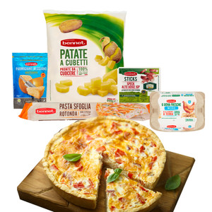 Mix per torta salata con patate, speck, parmigiano e uova - Foto 1