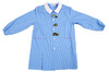 Grembiule Asilo Bambino 6 Anni Vichy Azzurro Ricamo Ruspa