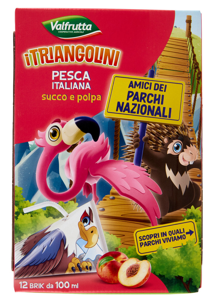 Succo E Polpa Alla Pesca I Triangolini 12x100 Ml. Valfrutta - Foto 3