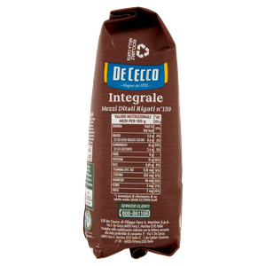 Pasta Mezzi Ditali Rigati Integrali N.159 De Cecco - Foto 2