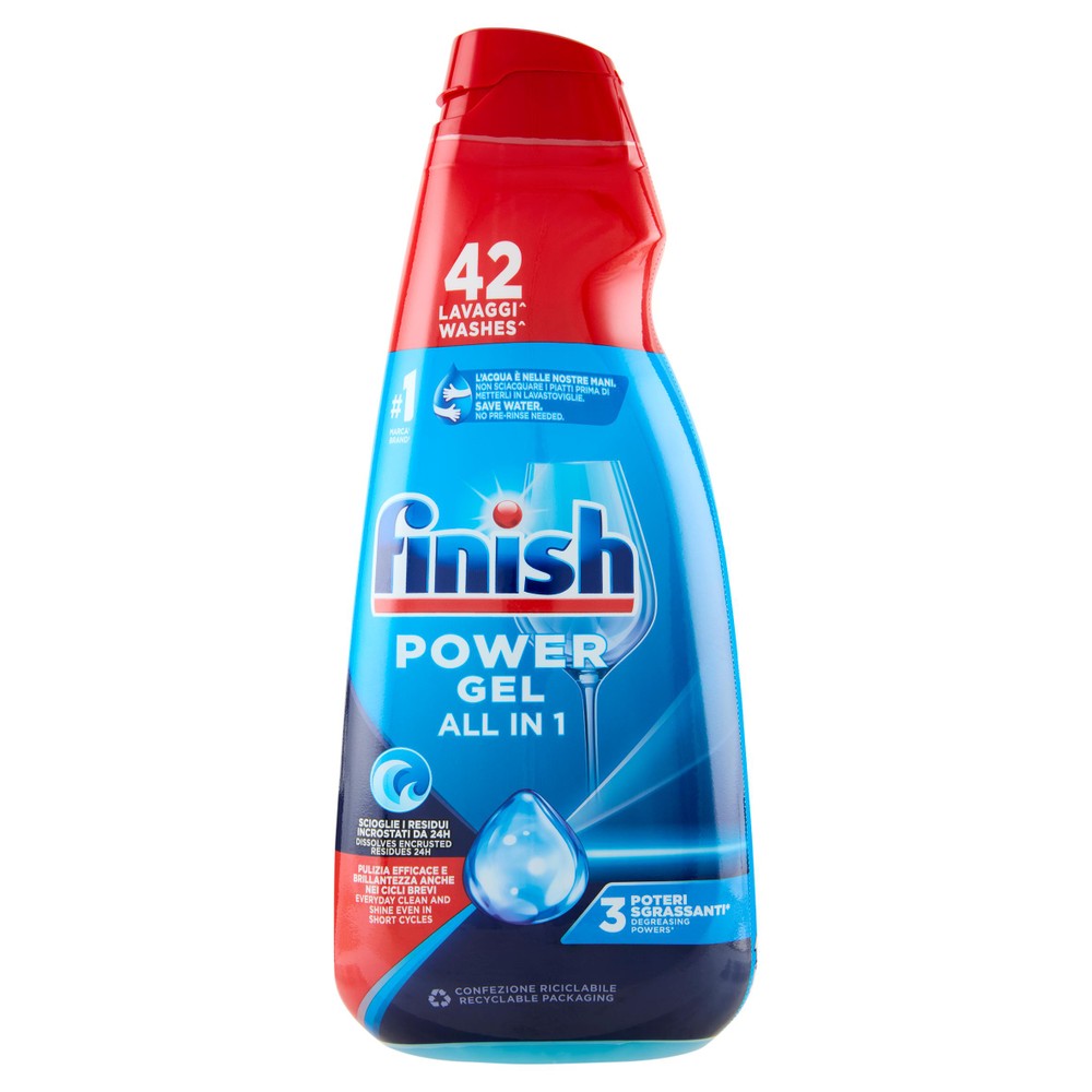 Power Gel Detersivo Liquido Per Lavastoviglie Fresh 42 Lavaggi Finish - Foto 1