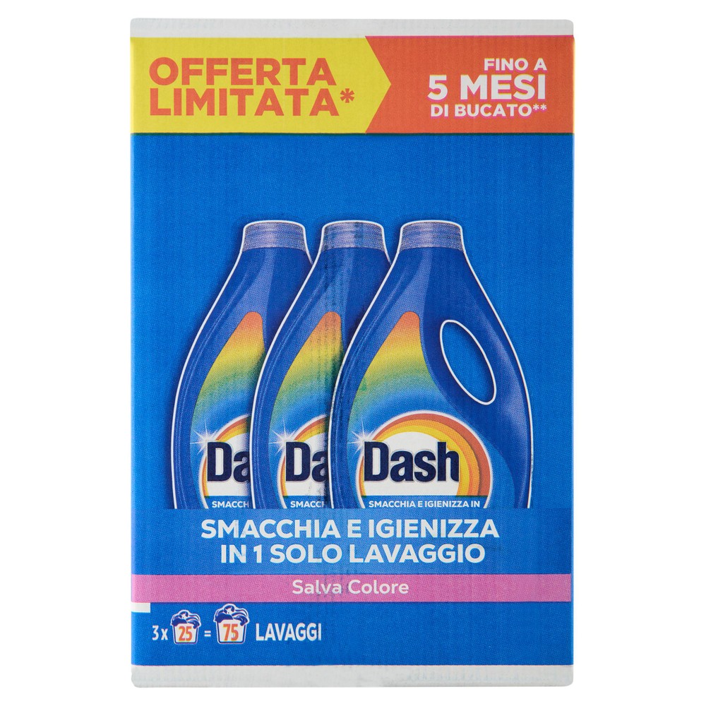 Detersivo  Liquido Lavatrice Salvacolore Dash 75 Lavaggi - Foto 1