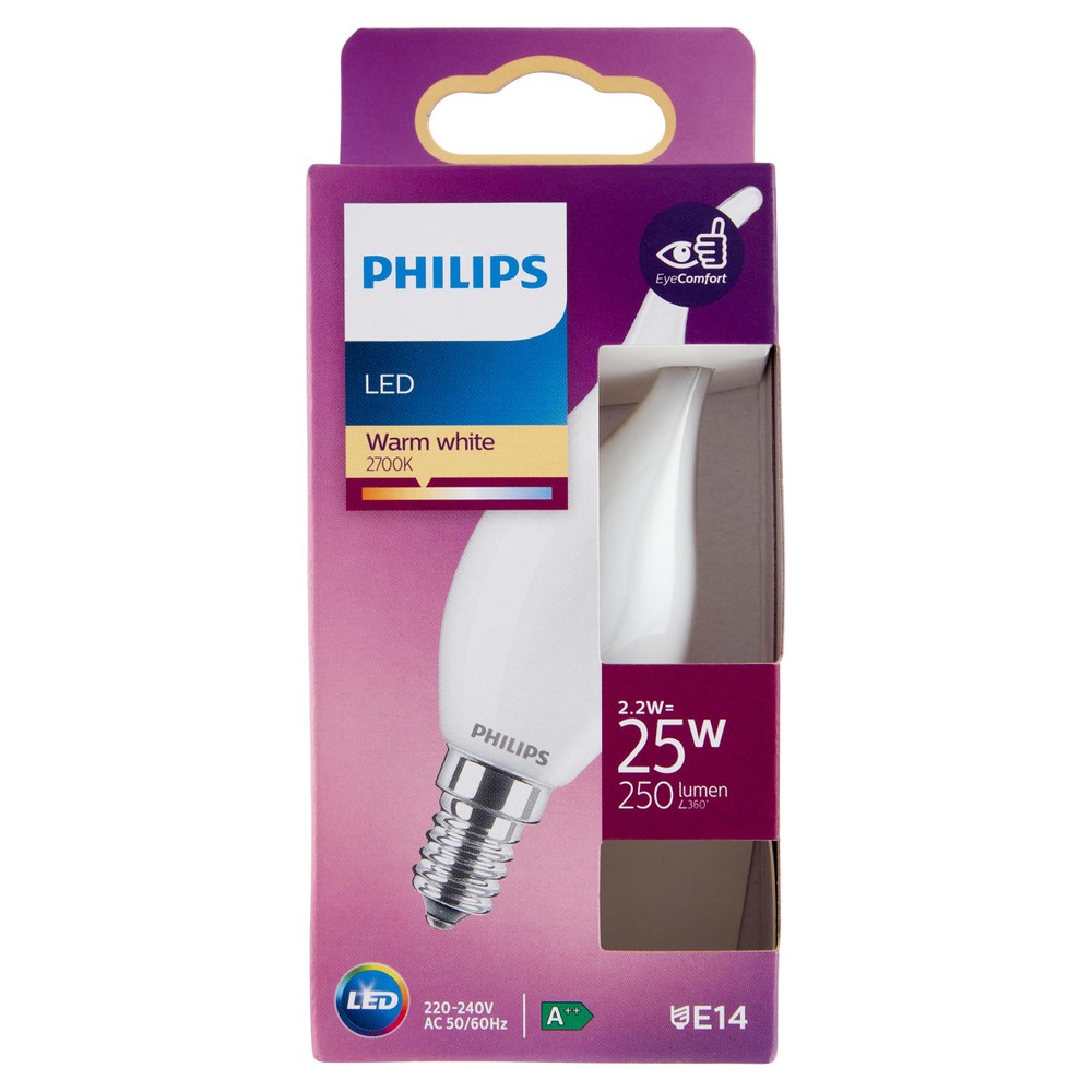 Lampadina A Led Candela Colpo Di Vento 25w Attacco E14 Luce Calda - Foto 1