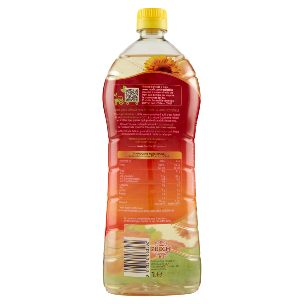 Olio Di Semi Di Girasole Altoleico 100% Italiano Zucchi - Foto 3