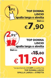 Maglia Donna Intima Spalla Larga 4 Bianco Delinea - Foto 2