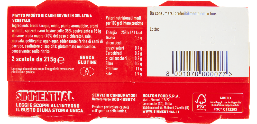 Carne In Scatola 2x215g Simmenthal - Foto 3