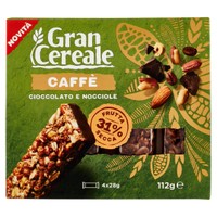 Barrette Caffe' Cioccolanto Fondente E Nocciole Gran Cereale