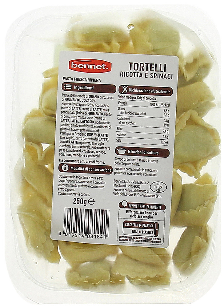 Tortelloni Ricotta E Spinaci Bennet - Foto 3