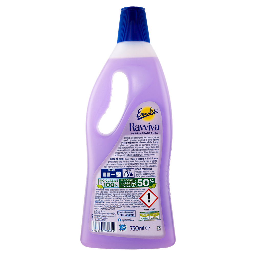 Detergente Ravviva Pavimenti Lavanda E Fiori D'arancio Emulsio - Foto 3