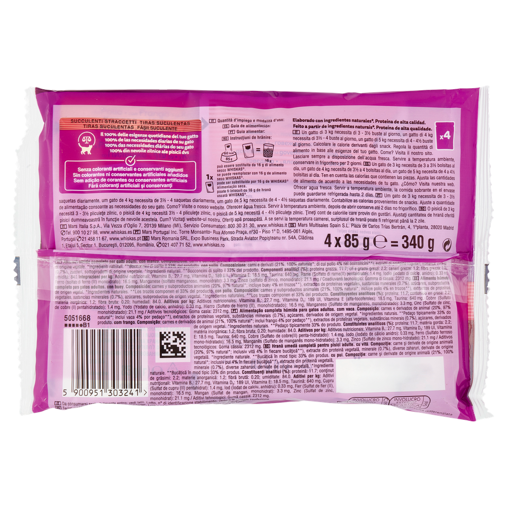 Alimento Umido Per Gatti Pure Straccetti Whiskas Conf Da 4 - Foto 3