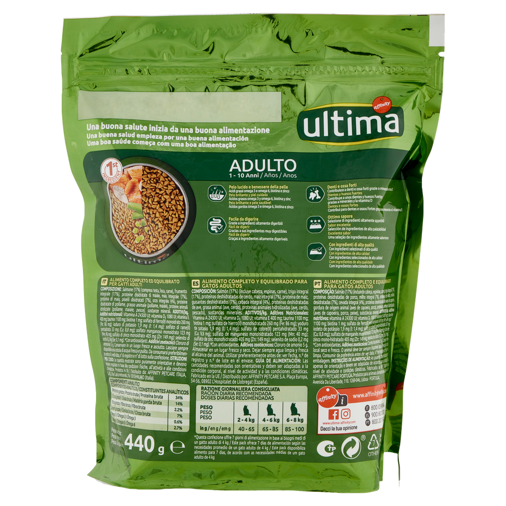 Alimento Secco Per Gatti Salmone Ultima - Foto 3
