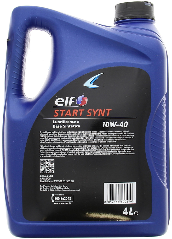 Olio Lubrificante Auto Start Sint 10w40 4l Elf - Foto 2