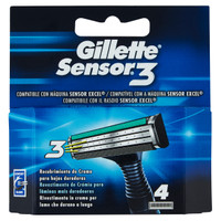 Lamette Sensor 3 Per Rasoio Da Uomo Gillette, 4 Pezzi Lamette Sensor 3 Per Rasoio Da Uomo Gillette, 4 Pezzi