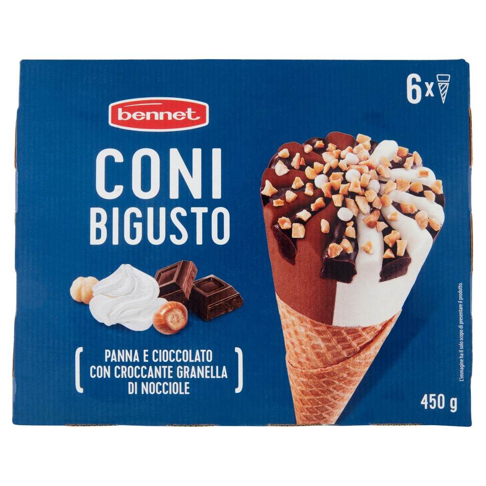 6 Coni Panna Cioccolato Bennet - Foto 1