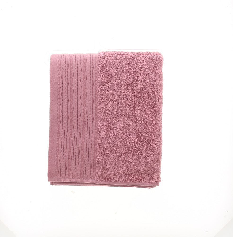 Asciugamano Spugna Cm60x110 Bordo A Rilievo Rosa Casa Premium - Foto 2
