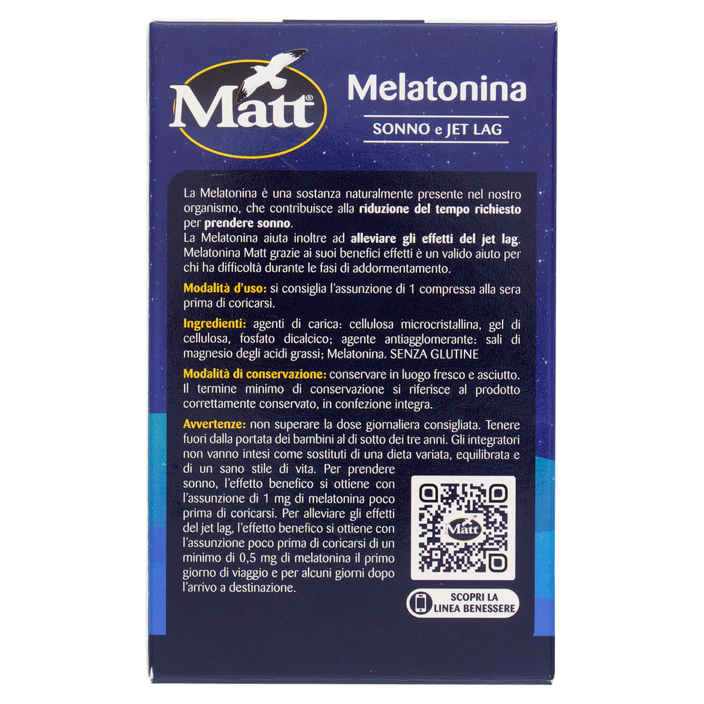 Melatonina Sonno E Jet Lag 120 Compresse Matt - Foto 3