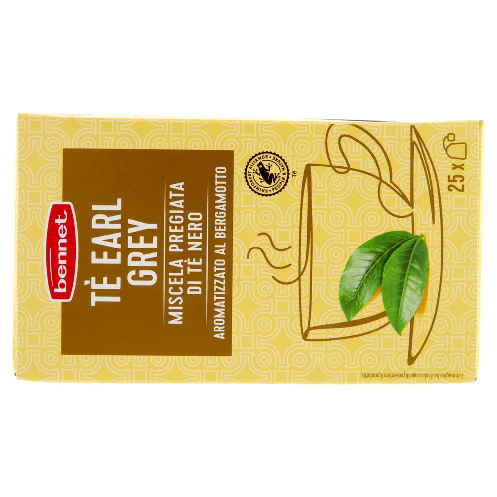 Tè Nero Earl Grey Aromatizzato Al Bergamotto 25x2g Bennet - Foto 3