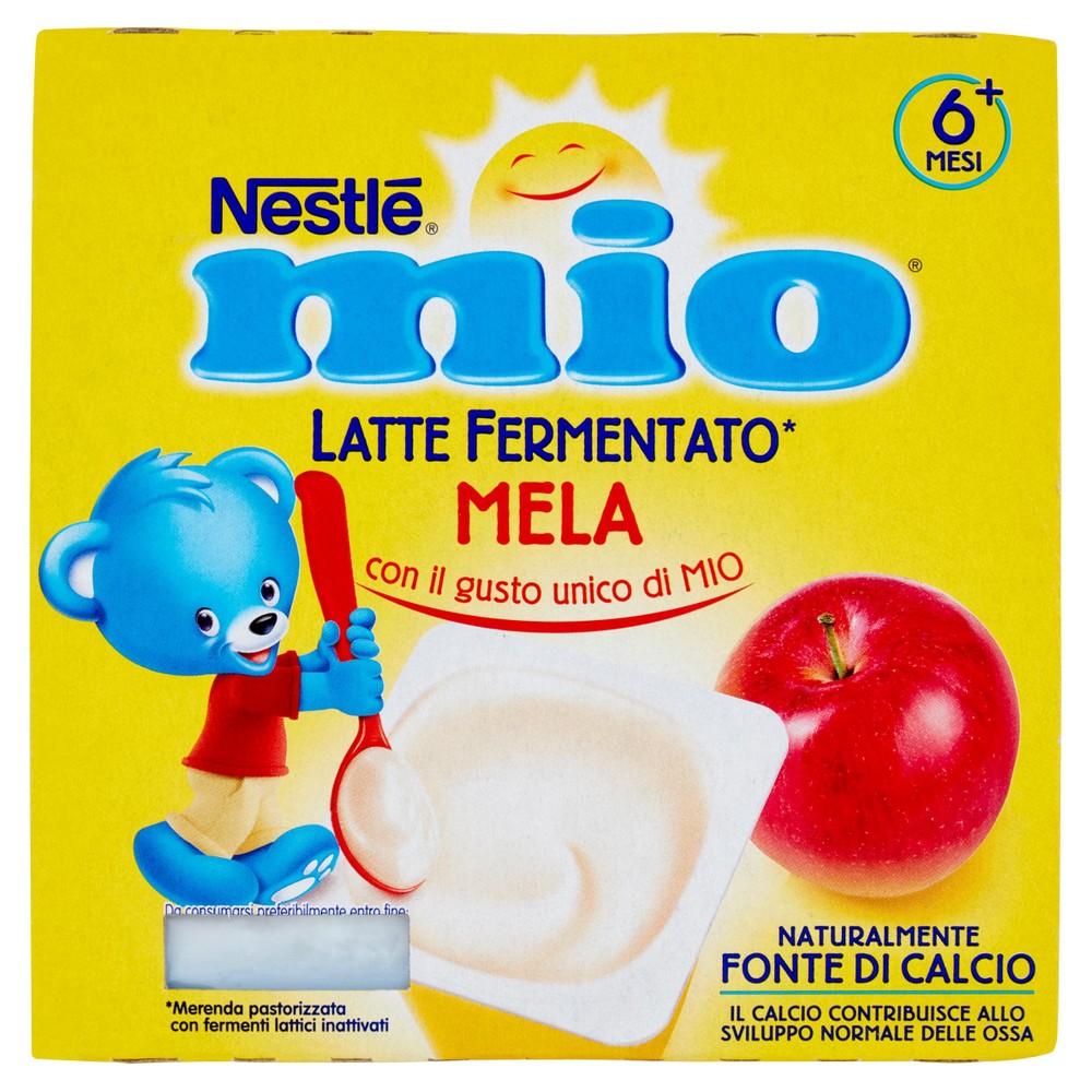 Merenda Latte Fermentato Mela 4 Vasetti