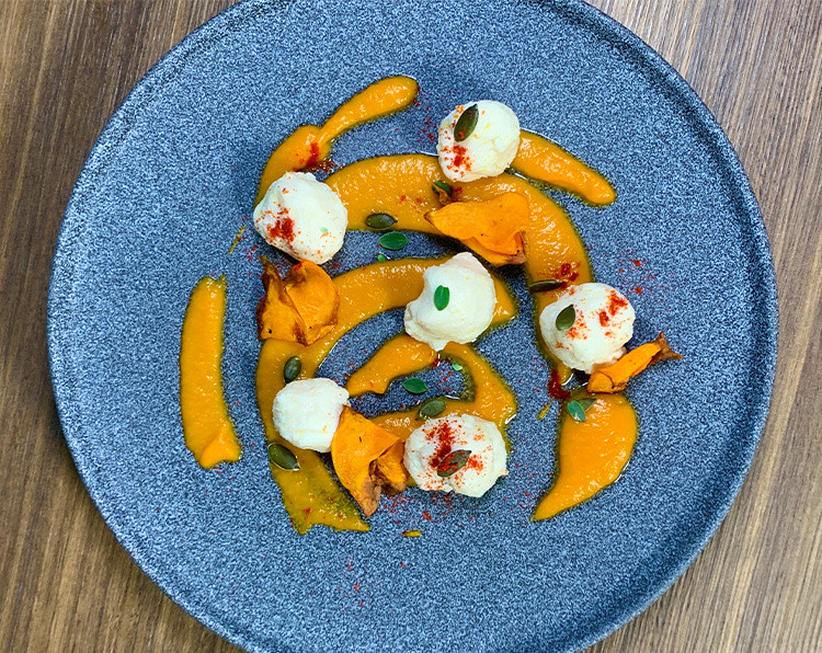 Gnocchi di capasanta, zucca e whisky