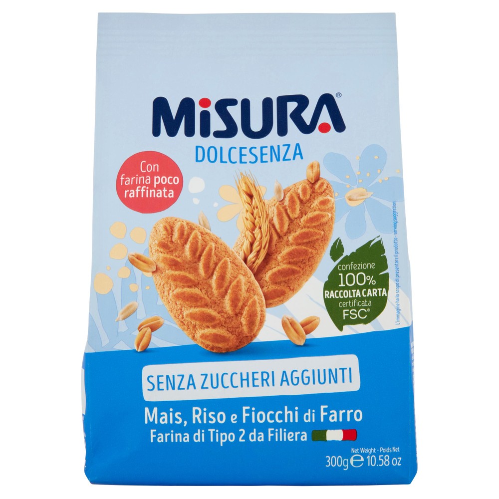 Biscotti Dolcesenza Al Mais, Riso E Farro Senza Zucchero Misura - Foto 1