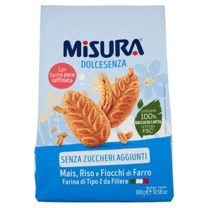Biscotti Dolcesenza Al Mais, Riso E Farro Senza Zucchero Misura - Foto 1