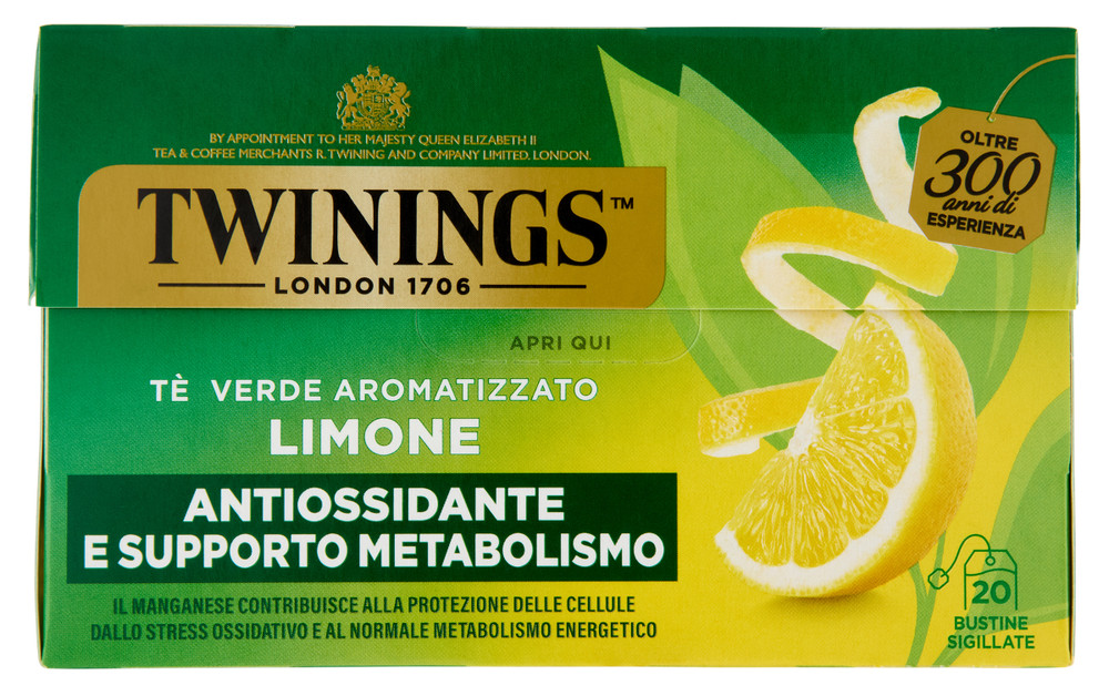 Tè Verde Al Limone Antiossidante In Bustine 20x2g Twinings - Foto 1