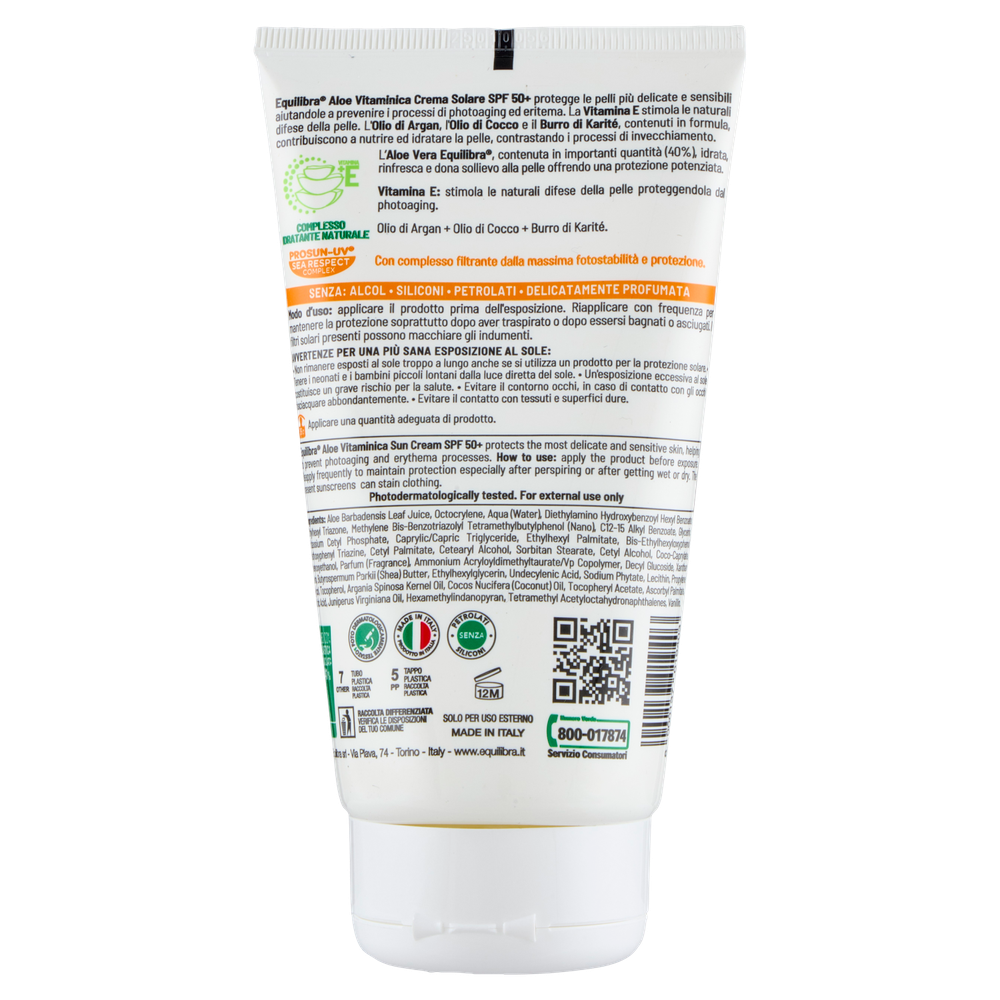 Crema Solare Aloe Fp50 Vitaminica Equilibra - Foto 3