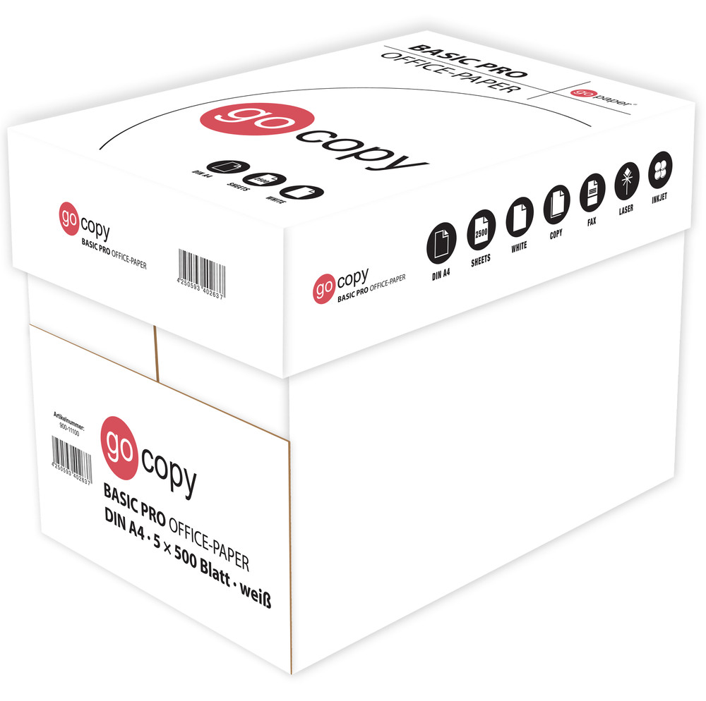 Pacco 5 Risme Carta Per Fotocopie Basic Pro Go Copy - Foto 1