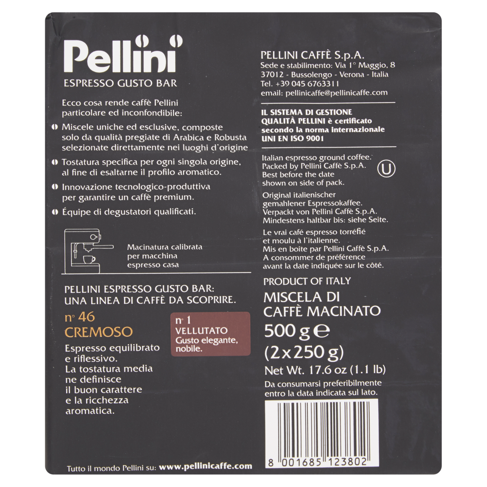 Caffè Macinato Espresso Cremoso Gusto Bar Pellini - Foto 3