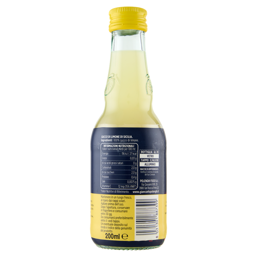 Succo Di Limone Di Sicilia Senza Conservanti Polenghi - Foto 3