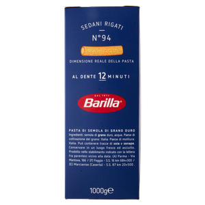 Pasta Sedani Rigati N.94 100% Grano Italiano Barilla - Foto 2