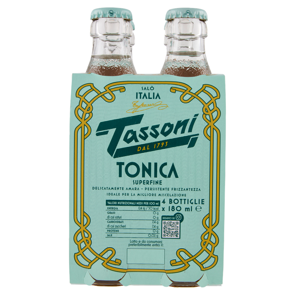 Acqua Tonica Superfine Tassoni 4 Da Cl.18 Cad.