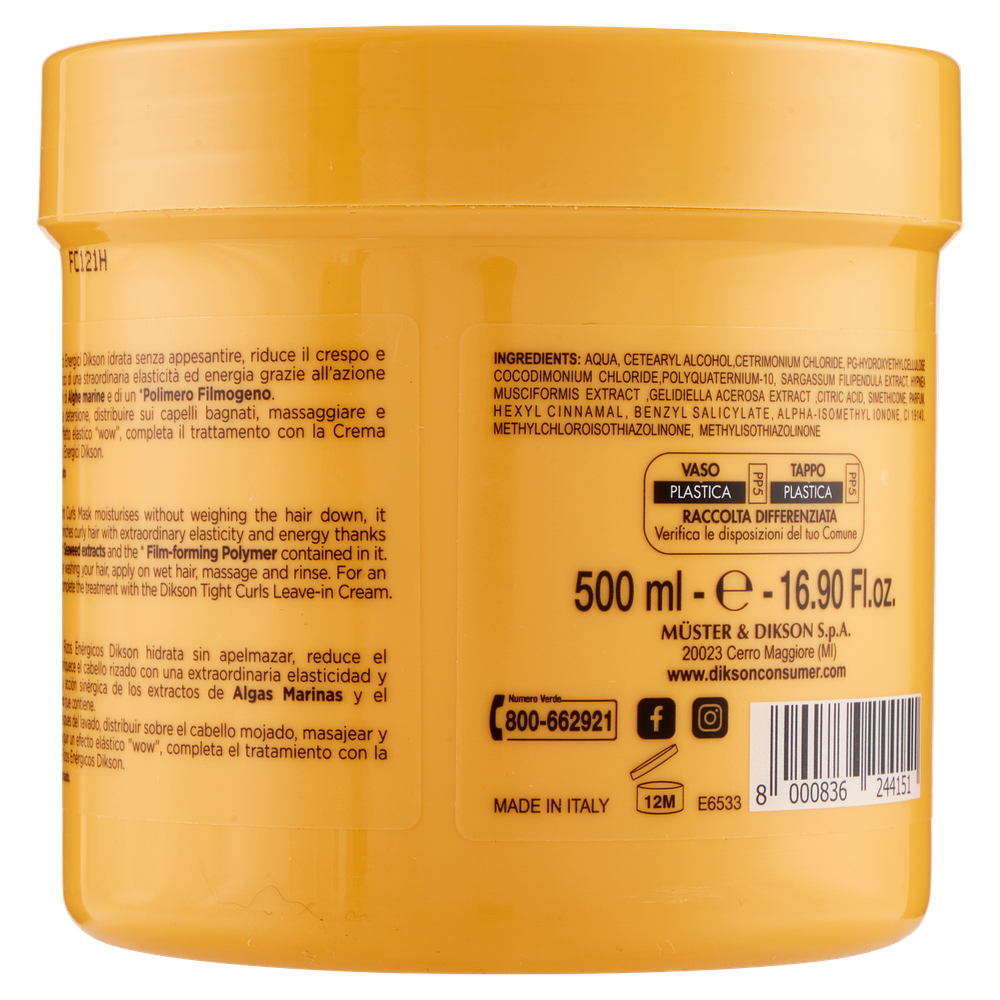 Maschera Capelli Ricci Idratante Dikson - Foto 3