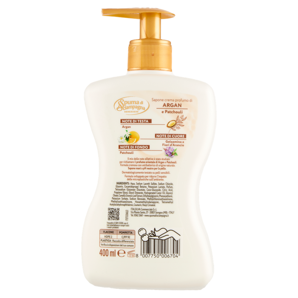 Sapone Crema Argan Spuma Di Sciampagna - Foto 3