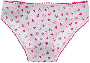Slip Bambina 2/3 Anni Bianco Con Cuori Delinea
