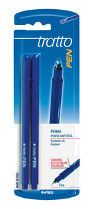 Penna Punta Sintetica Blu Conf. 2 Pz Tratto Pen