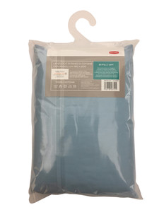 Lenzuolo Raso Tinta Unita Angoli 2 Pz Cm180x200 Azzurro Casa Premium - Foto 2