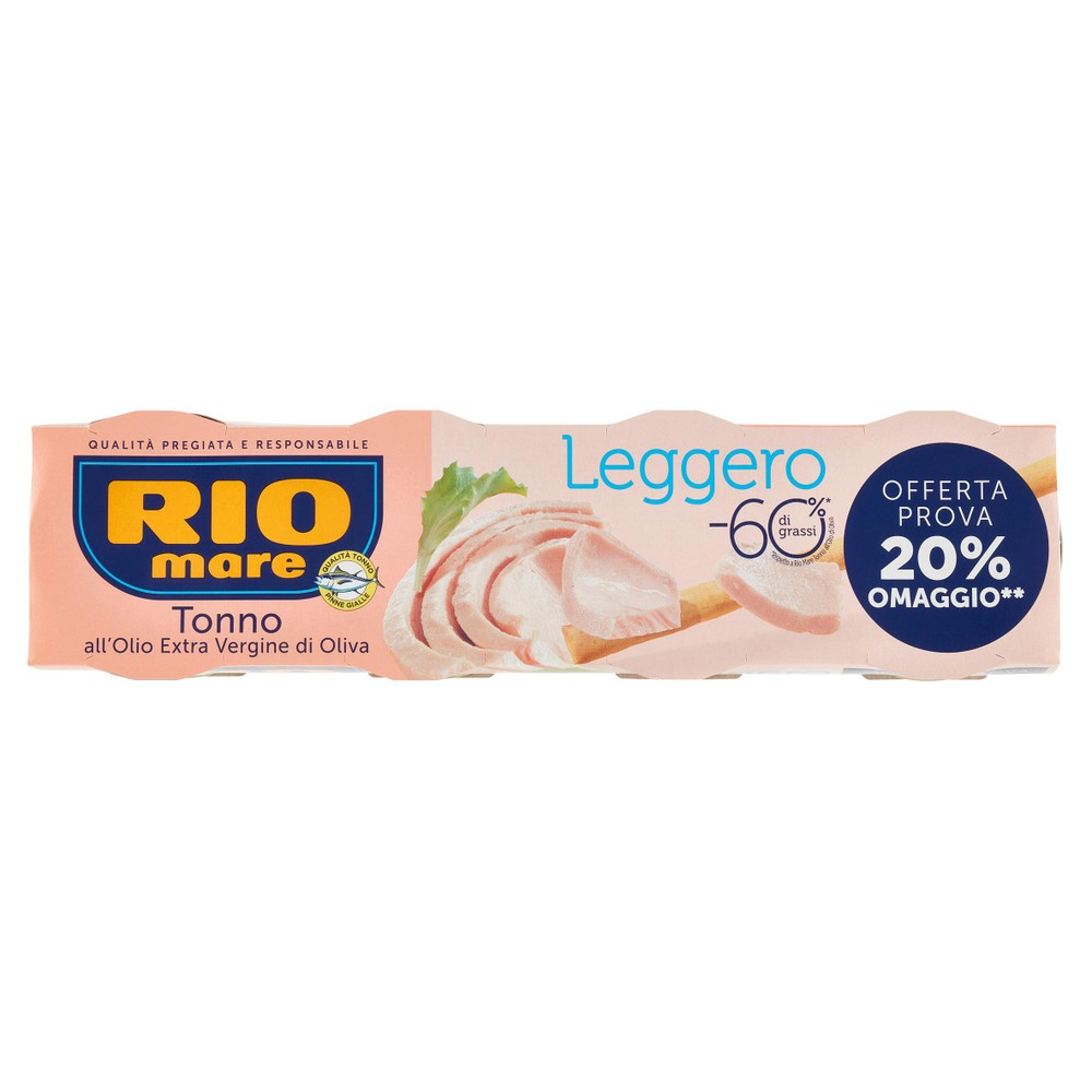 Tonno Leggero In Olio Extra Vergine Di Oliva 4x60g Rio Mare - Foto 1