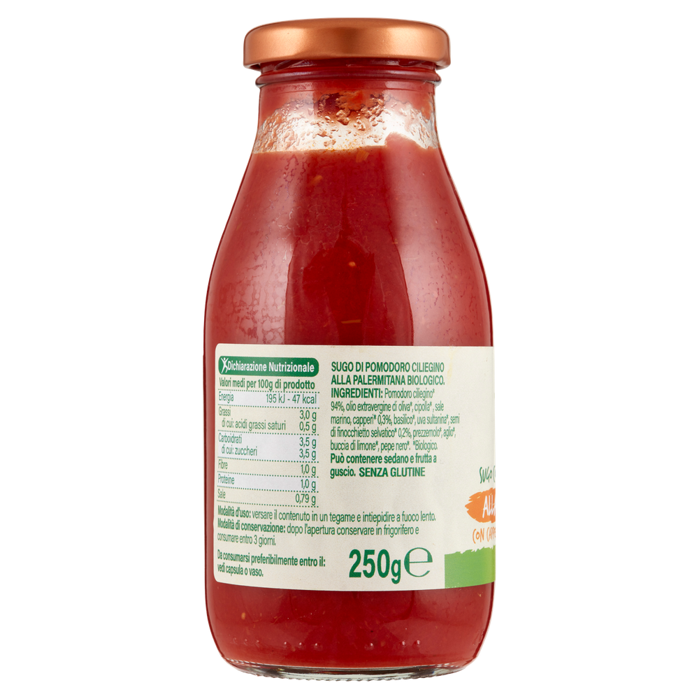 Sugo Di Pomodoro Ciliegino Alla Palermitana Biologico Bennet Bio - Foto 2