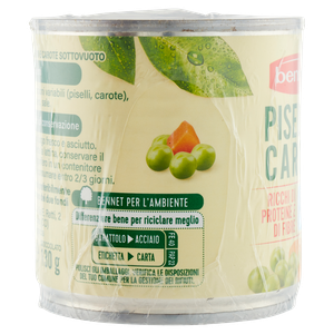 Piselli Finissimi E Carote Al Vapore Sottovuoto 3x150g Bennet - Foto 2