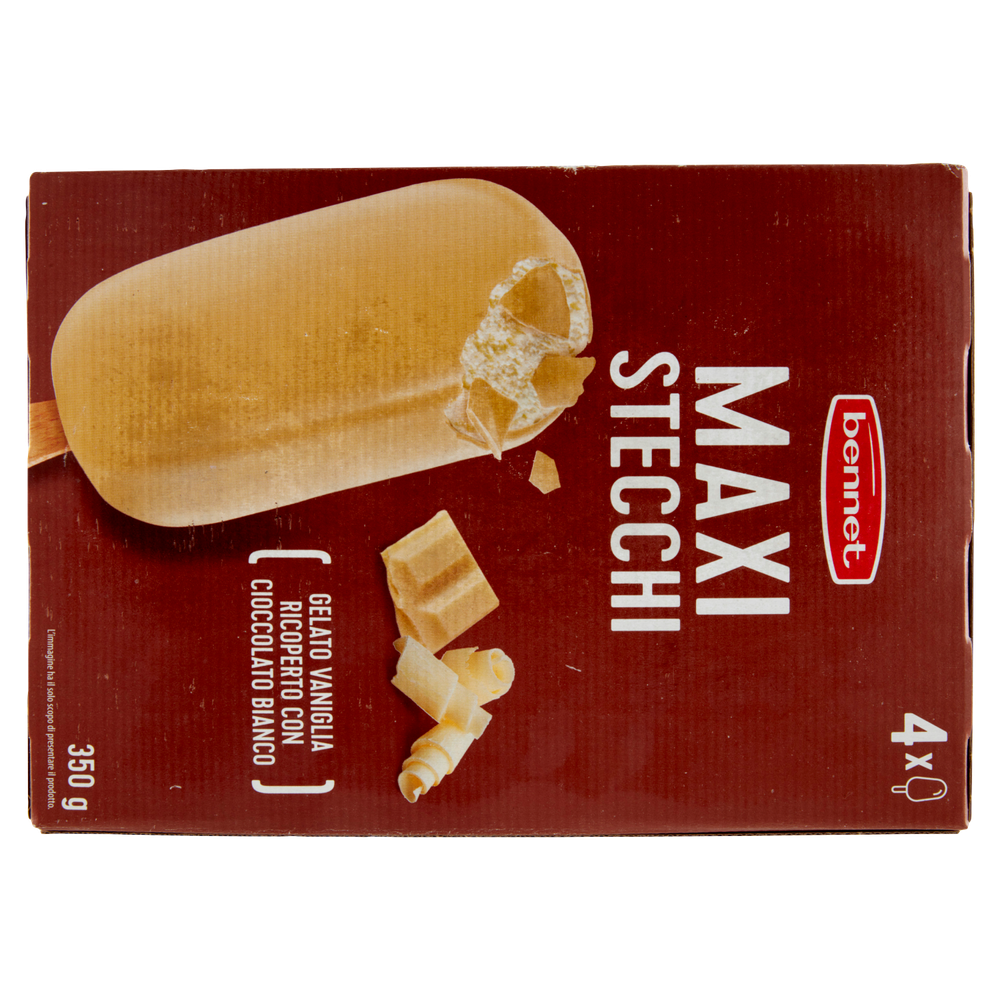 4 Maxi Stecchi Vaniglia Ricoperti Cioccolato Bianco Bennet - Foto 3