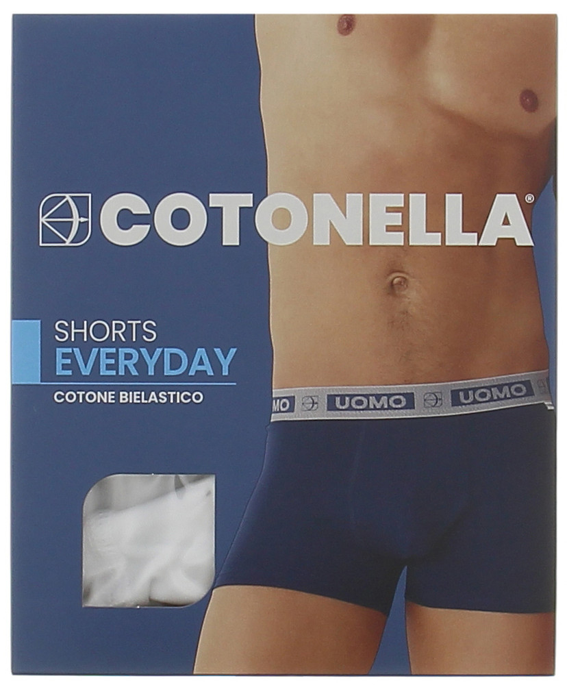 Boxer Uomo Con Elastico Parlato 5 Bianco Cotonella