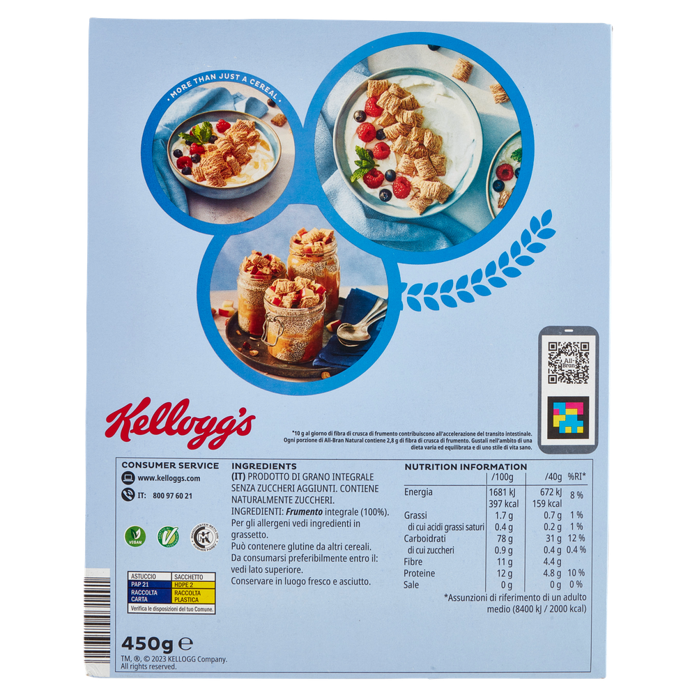 Cerali Integrall All-Bran Senza Zuccheri Aggiunti Kellog's - Foto 3