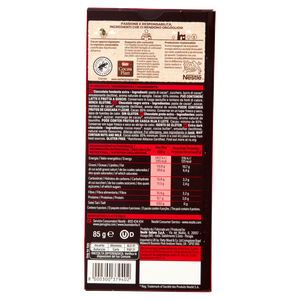 Nero Fondente Extra 85% Tavoletta Cioccolato Fondente