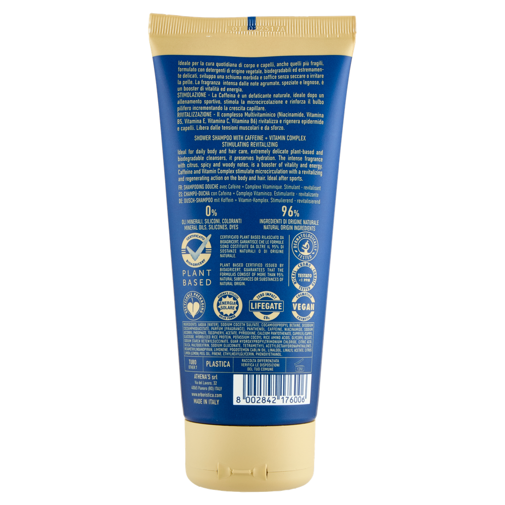 Shampoo Doccia Uomo Caffeina + Vitamin Complex L'erboristica - Foto 3