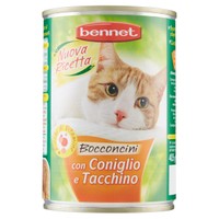 Alimento Umido Bocconcini Per Gatti Coniglio E Tacchino Bennet Alimento Umido Bocconcini Per Gatti Coniglio E Tacchino Bennet