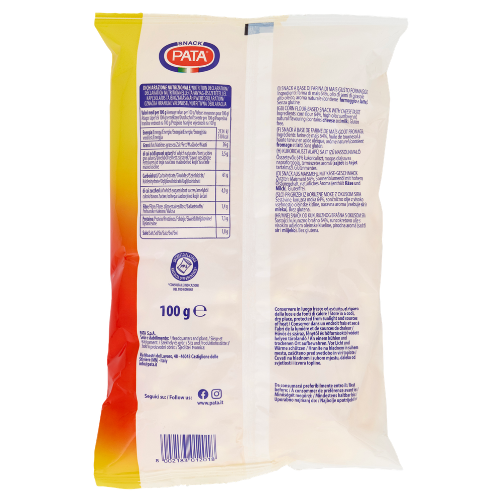 Snack Bastoncini Di Mais Gusto Formaggio Speedy Pata - Foto 3