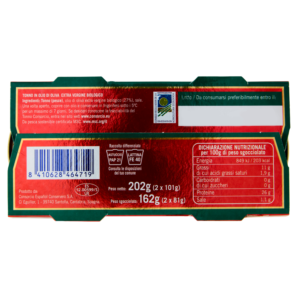 Tonno Consorcio Trancio Olio Evobio Latta G.101x2 - Foto 3