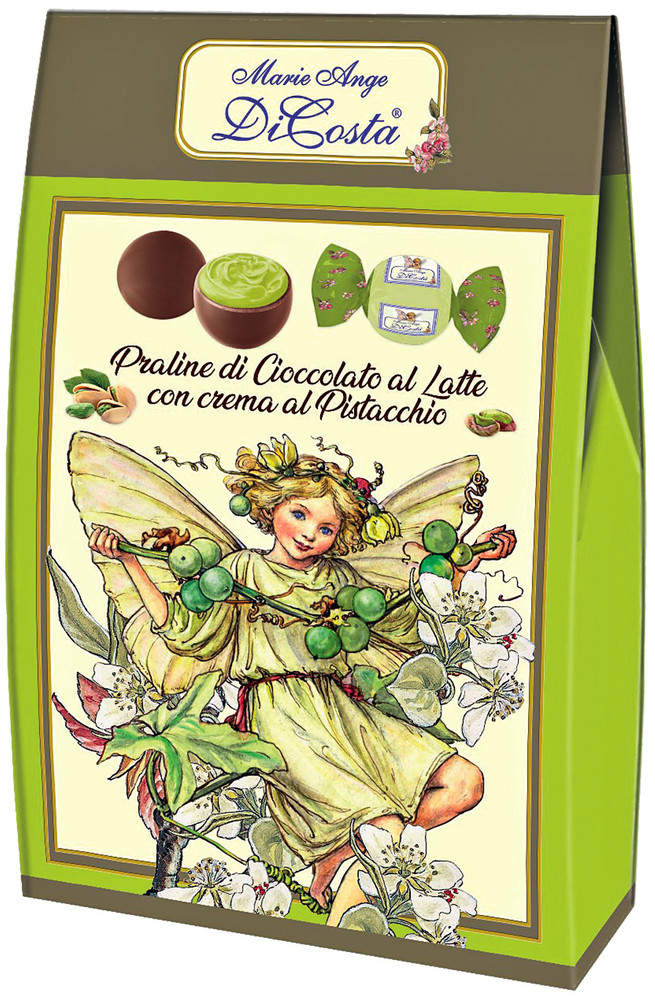 Scatola Litografata Con Praline Di Cioccolato Pistacchio Di Costa