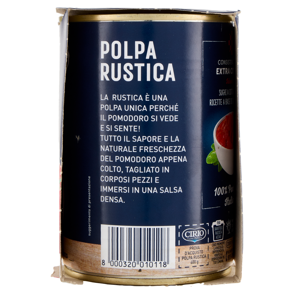 Polpa Rustica Di Pomodoro In Corposi Pezzi 3x400g Cirio - Foto 2